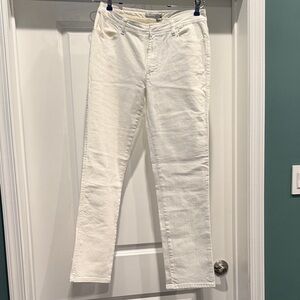Chico's Platinum White Cotton Blend Pants